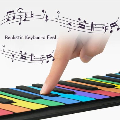 Portable Roll-Up 49-Key Rainbow Piano