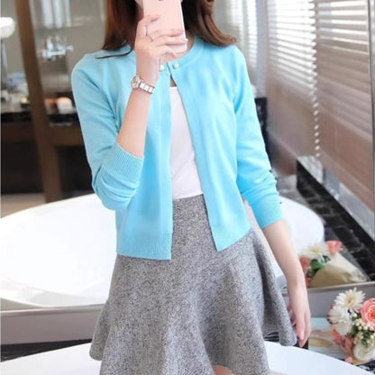 輕薄棉針織外套  