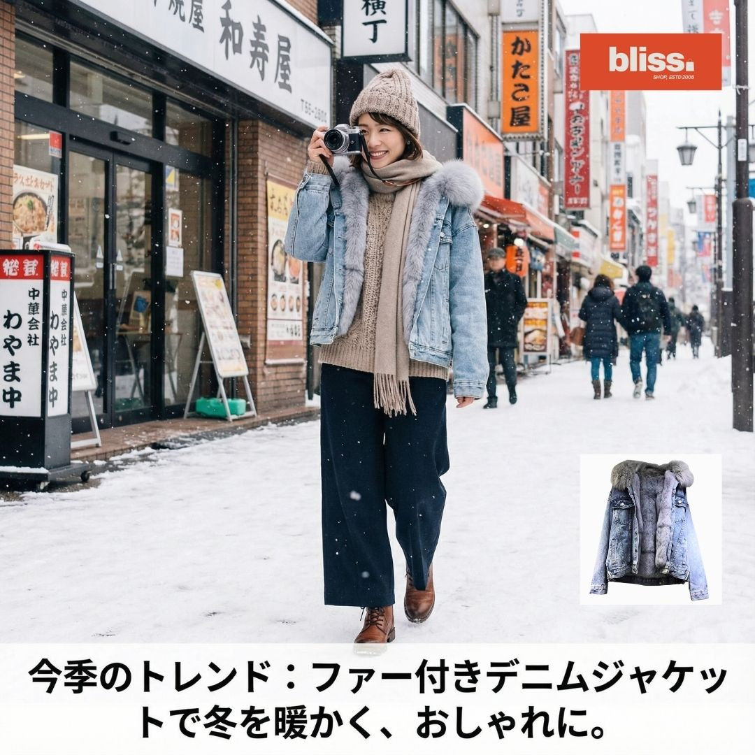 日系寬鬆薄絨牛仔外套