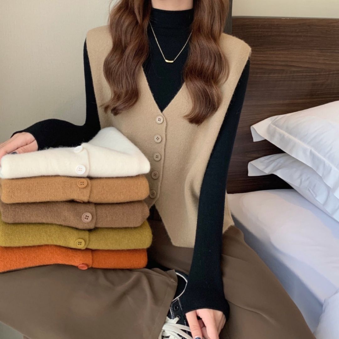 Fall V-neck Knit Vest