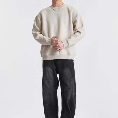 Solid Crewneck Airy Sweatshirt