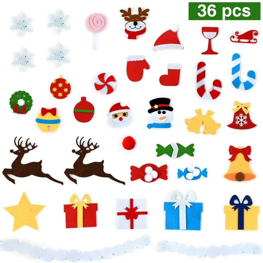 子どもが作るフェルトのクリスマスツリー