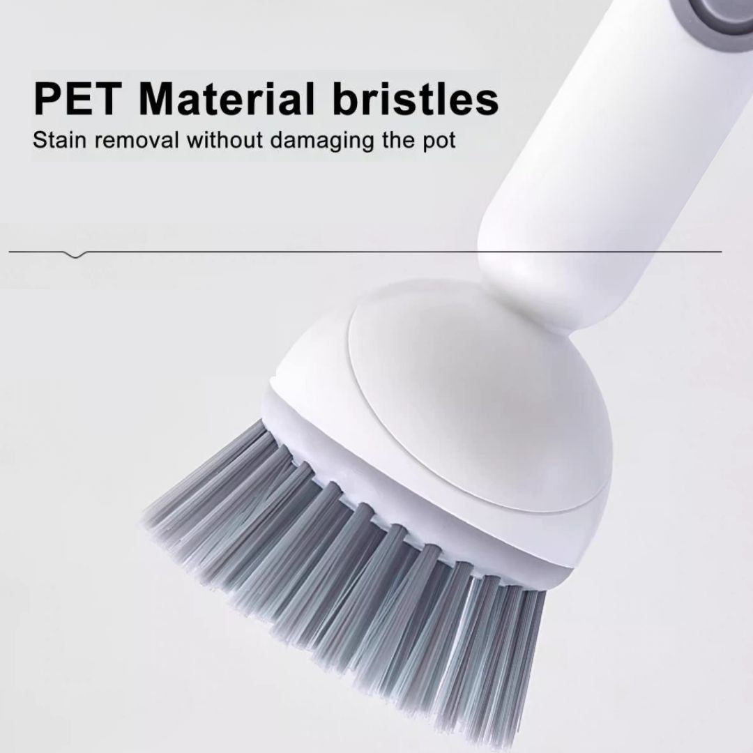 Rotating Long-Handle Soap-Dispensing Cleaning Brush
