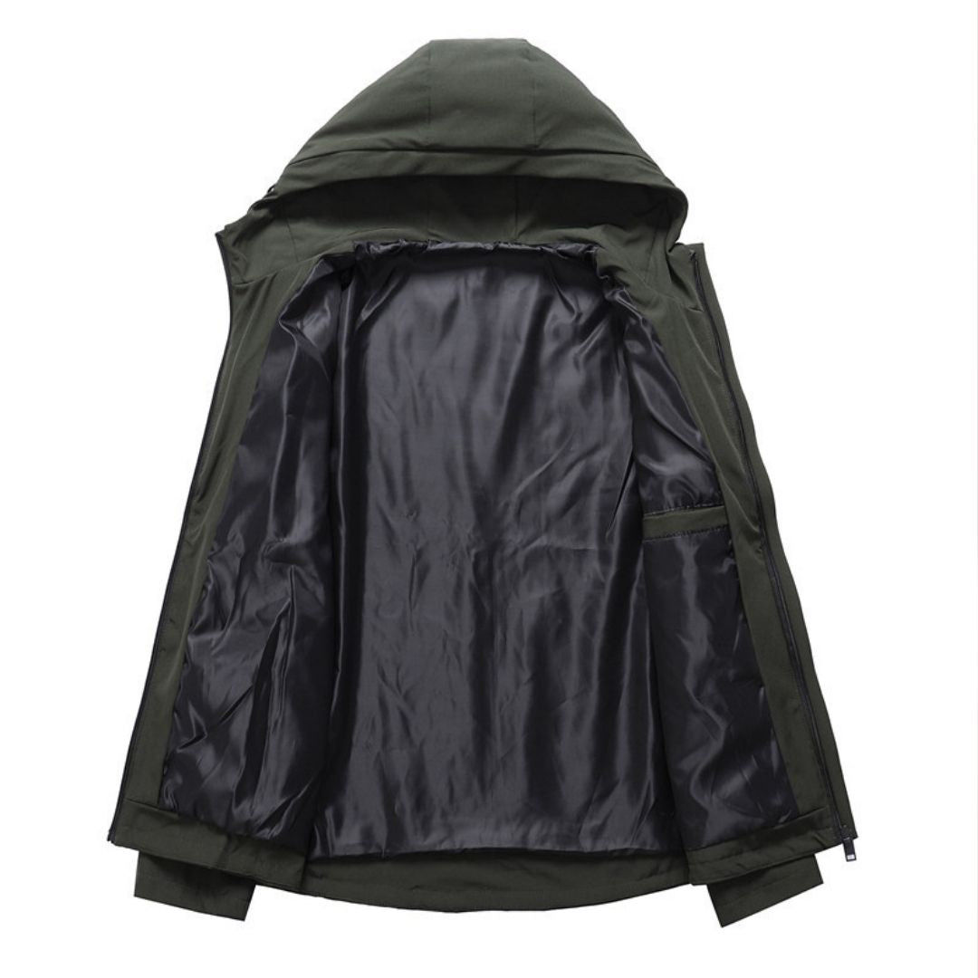 Solid Color Hooded Windbreaker