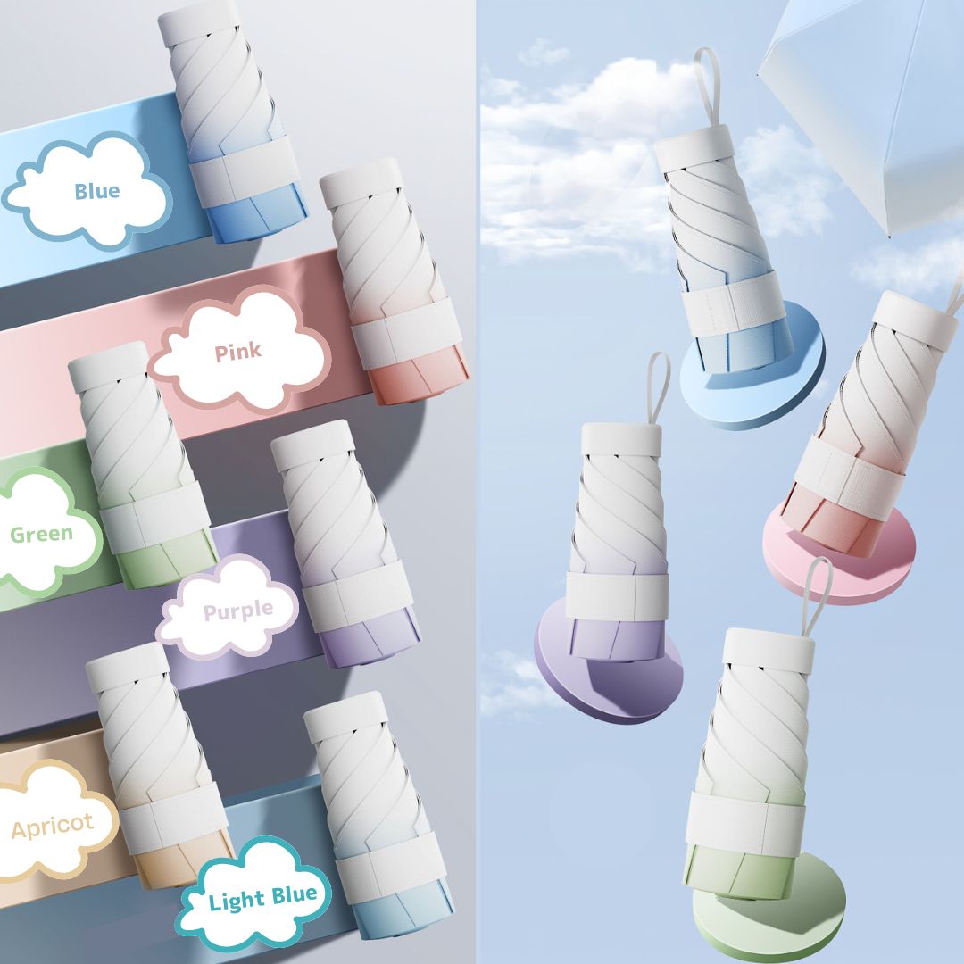 Gradient Color Mini Folding Umbrella