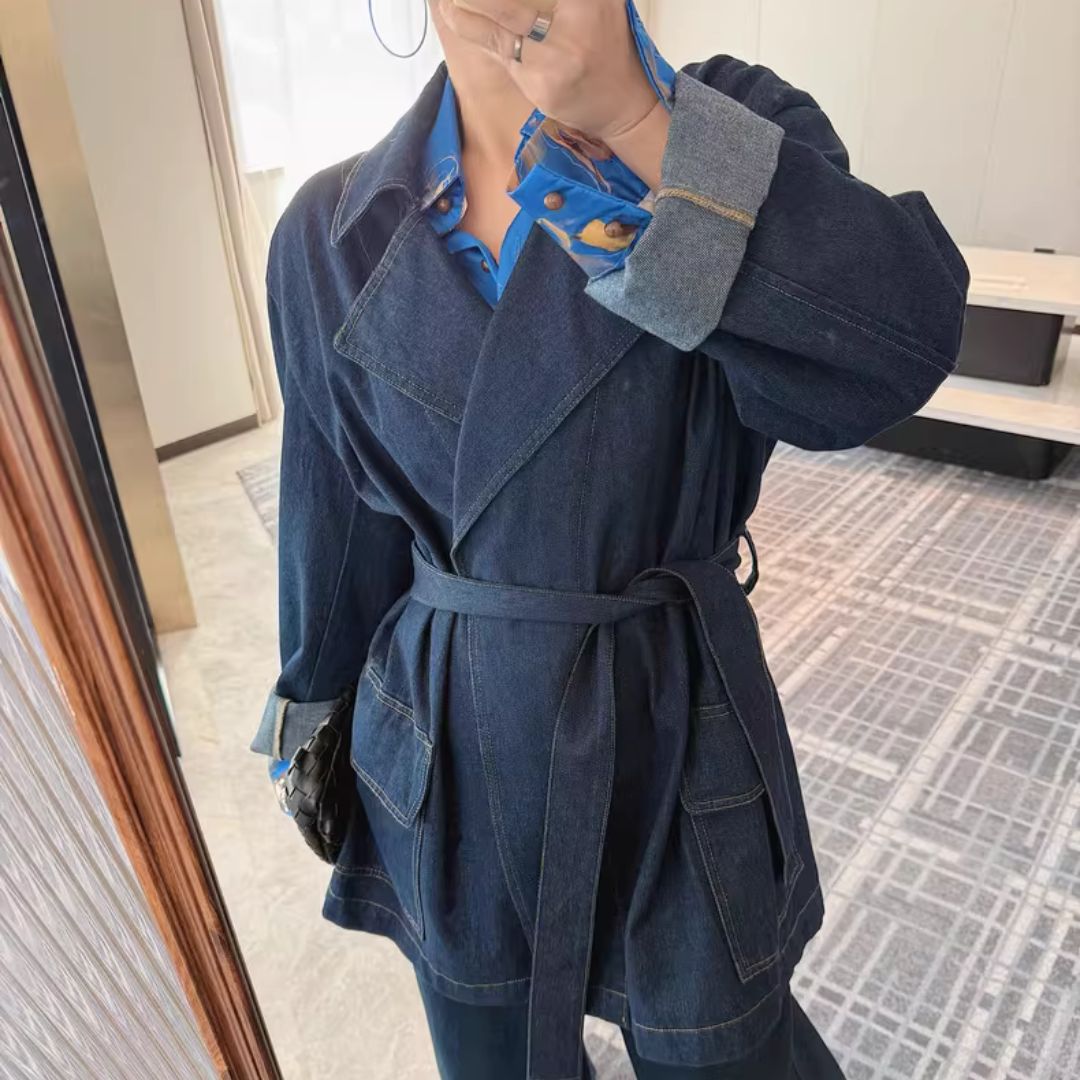 ファッション デニムウエストジャケット