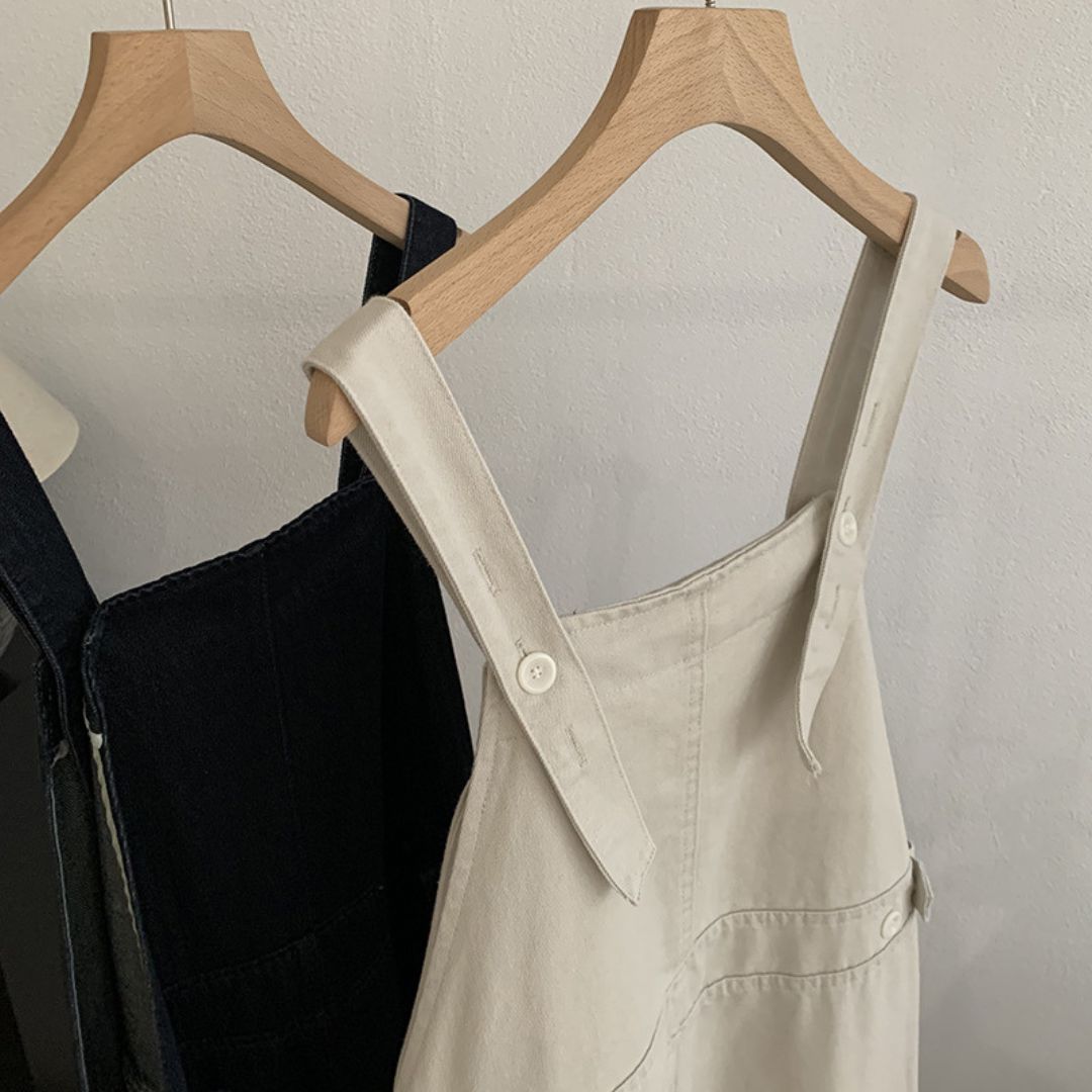 Casual Solid Color Wide-Leg Jumpsuit