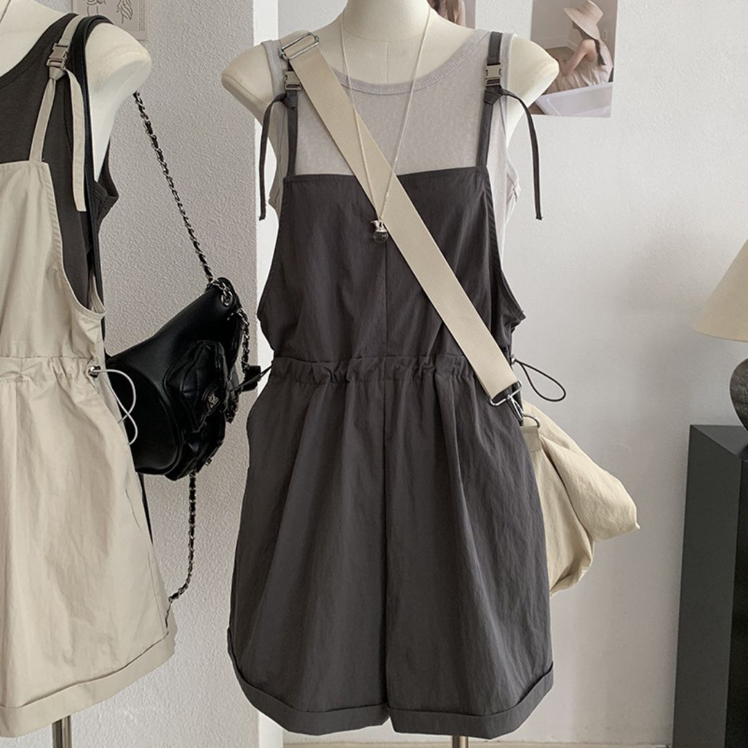 Vest + Camisole Jumpsuit Two Piece Set