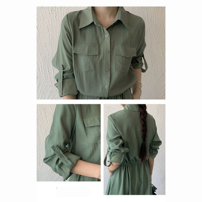 Minimalist Versatile Cinch Waist Maxi Dress