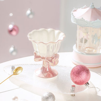 Dreamy Bow Porcelain Ice Cream Dessert Cup