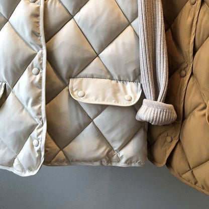 Cotton Diamond-Check Versatile Tank Top