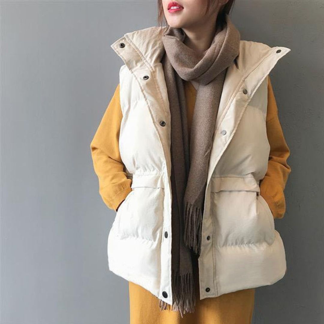 Japanese-style loose-fit quilted vest