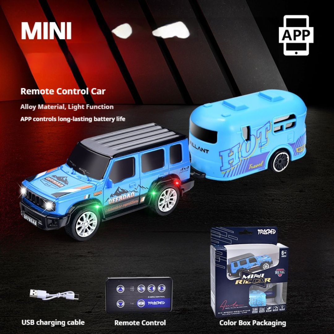1:64 Mini Remote Control Off-Road Vehicle Trailer
