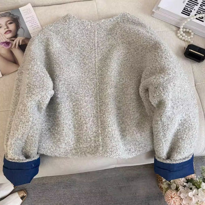 Vintage Color-Block Patchwork Loose Jacket