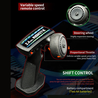 1:18 Scale 4WD High-Speed RC Drift Car with LED Lights