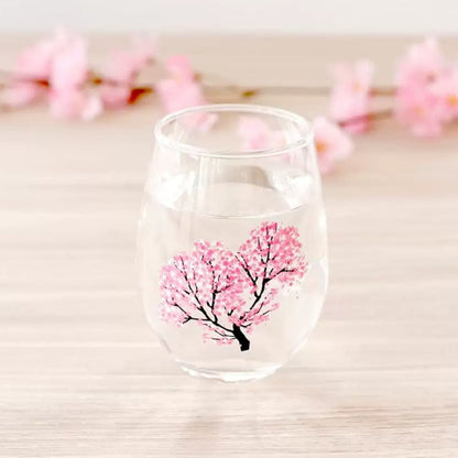 日本冷感櫻花水晶玻璃杯(一對)