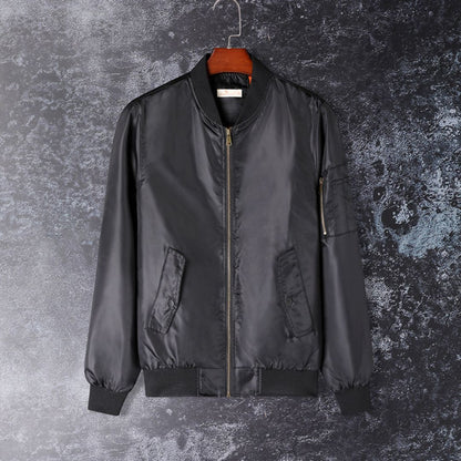Solid-color Bomber Jacket