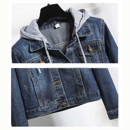Slim Fit Hooded Denim Jacket