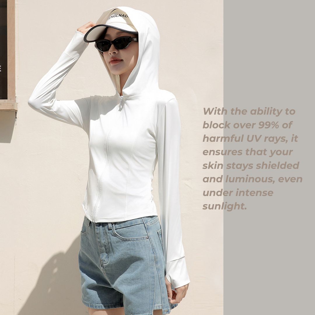 Sun-protective slim-fit sports jacket