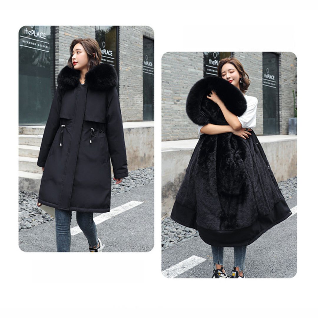 Fur Collar Fleece Lined Jacket