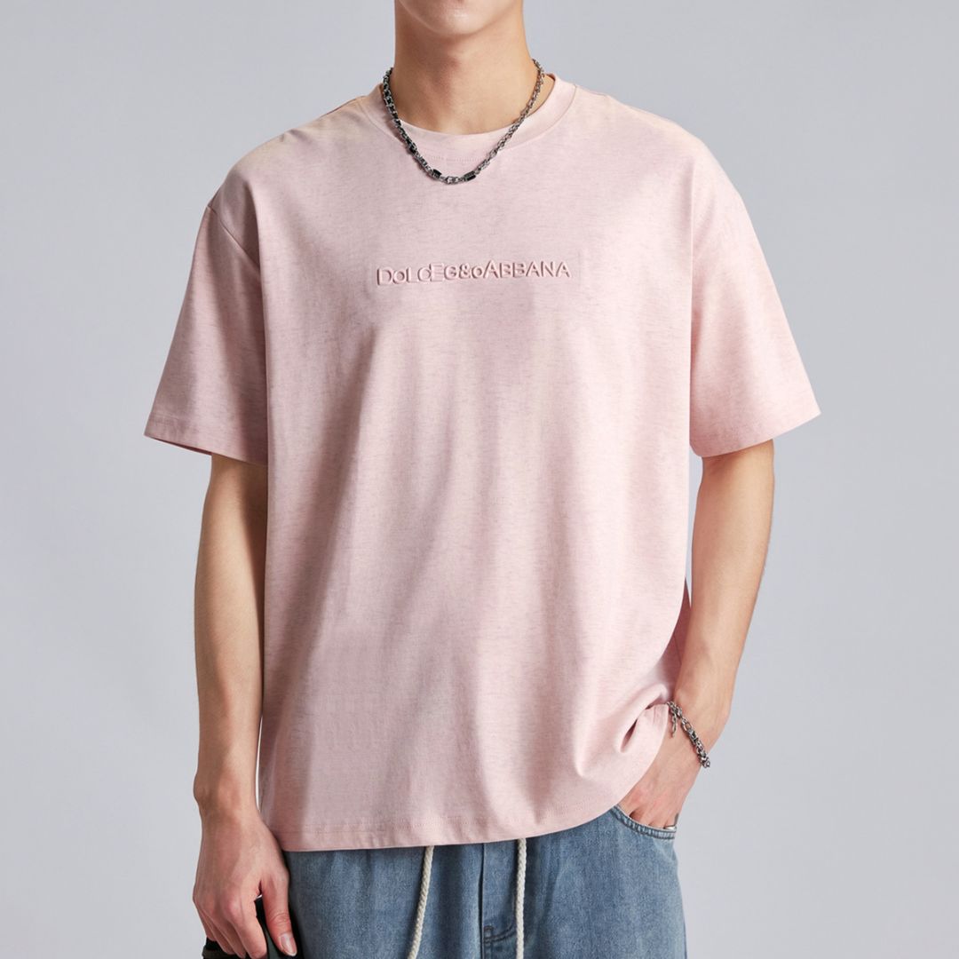 3DレタープリントカジュアルTシャツ