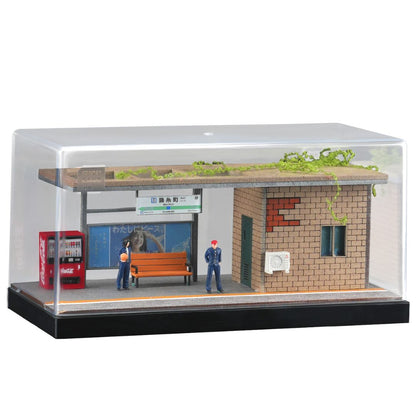 1:64 日本の路面電車駅のシーンボックス