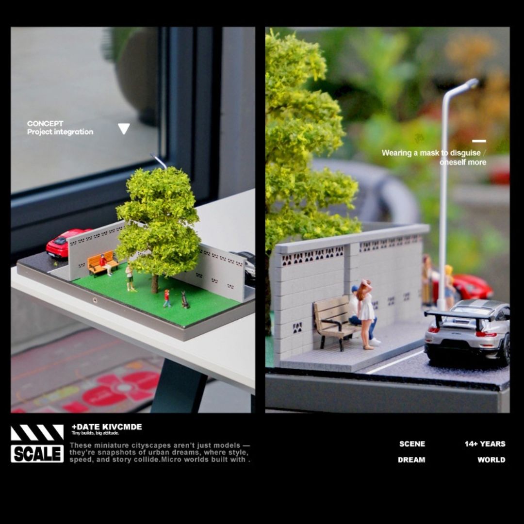 1:64 街路囲いの照明シーン
