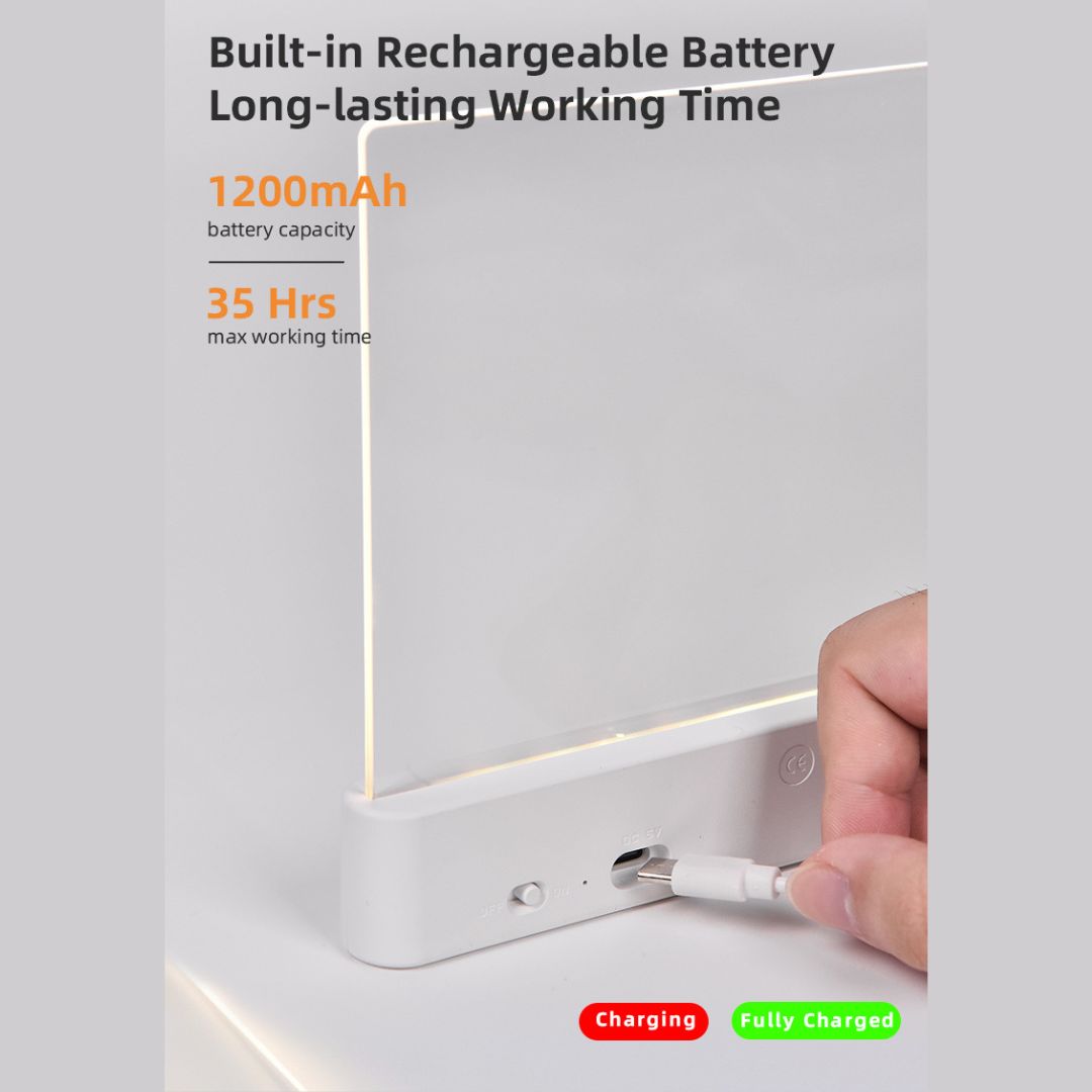 透明な読書用ナイトライト