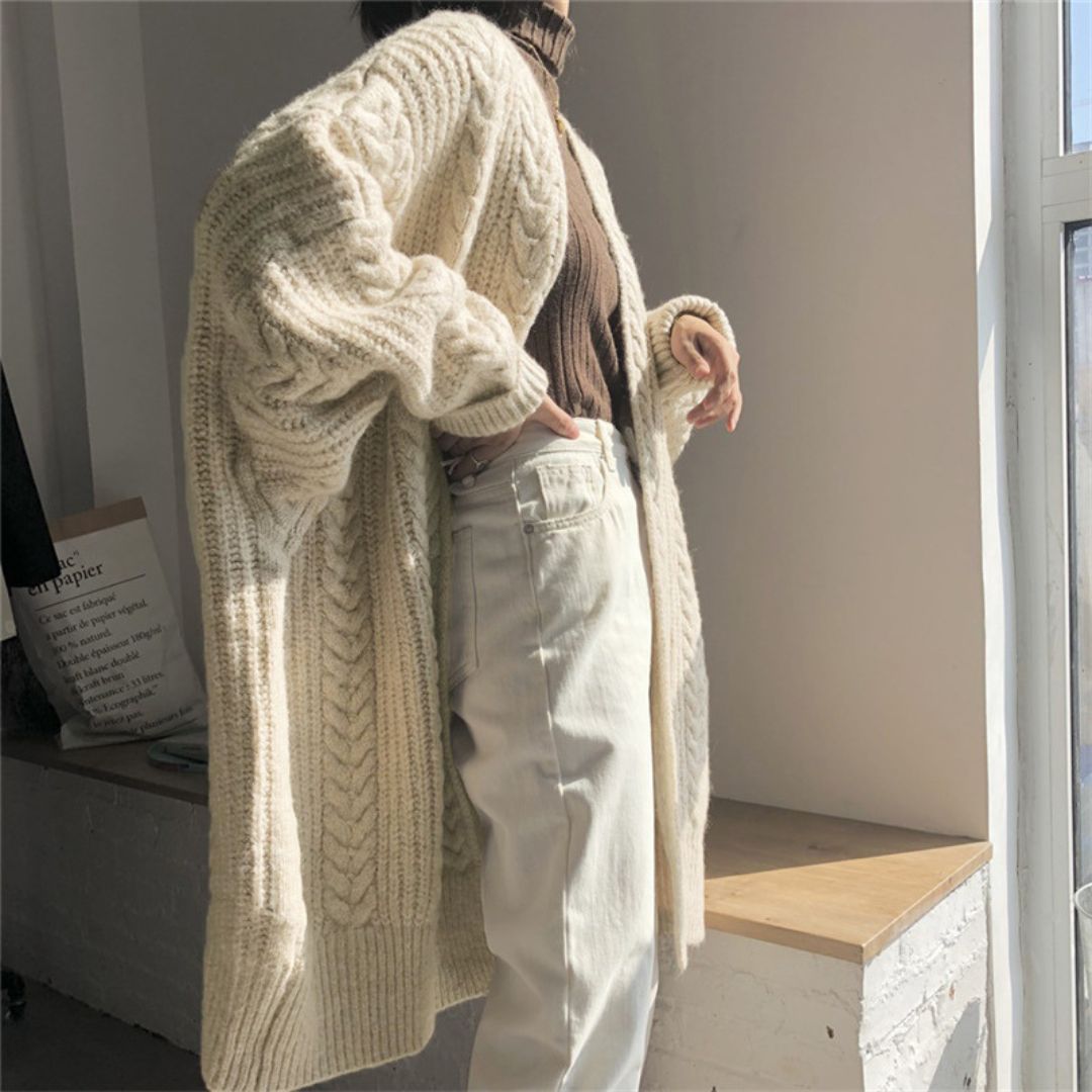 Japanese-Inspired Oversized Knit Cardigan