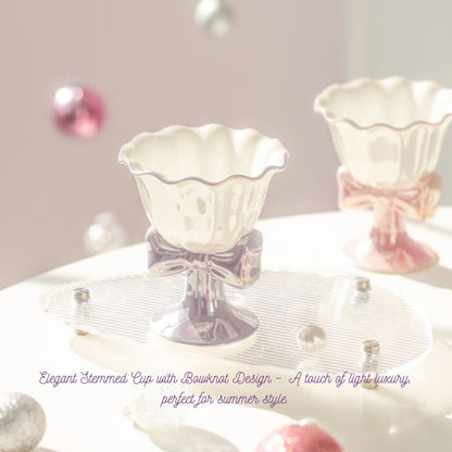 Dreamy Bow Porcelain Ice Cream Dessert Cup