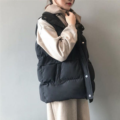 Japanese-style loose-fit quilted vest