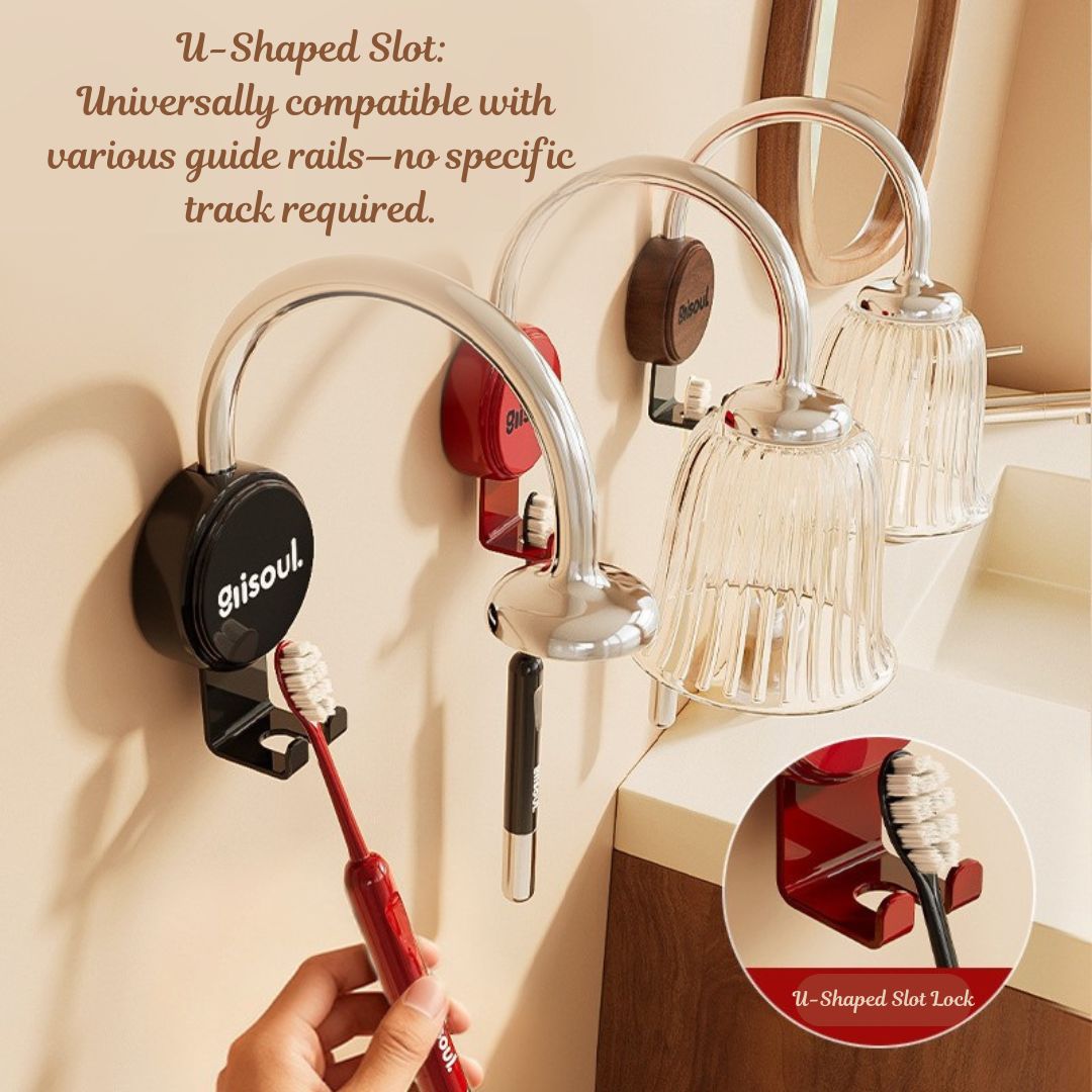 Vintage-Style Magnetic Toothbrush & Tumbler Holder