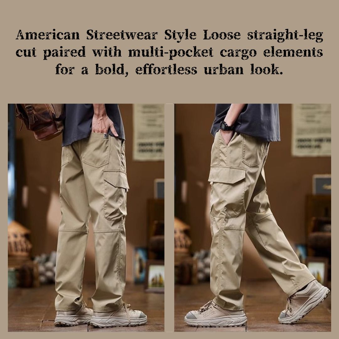 Loose Fit Straight Leg Cargo Pants