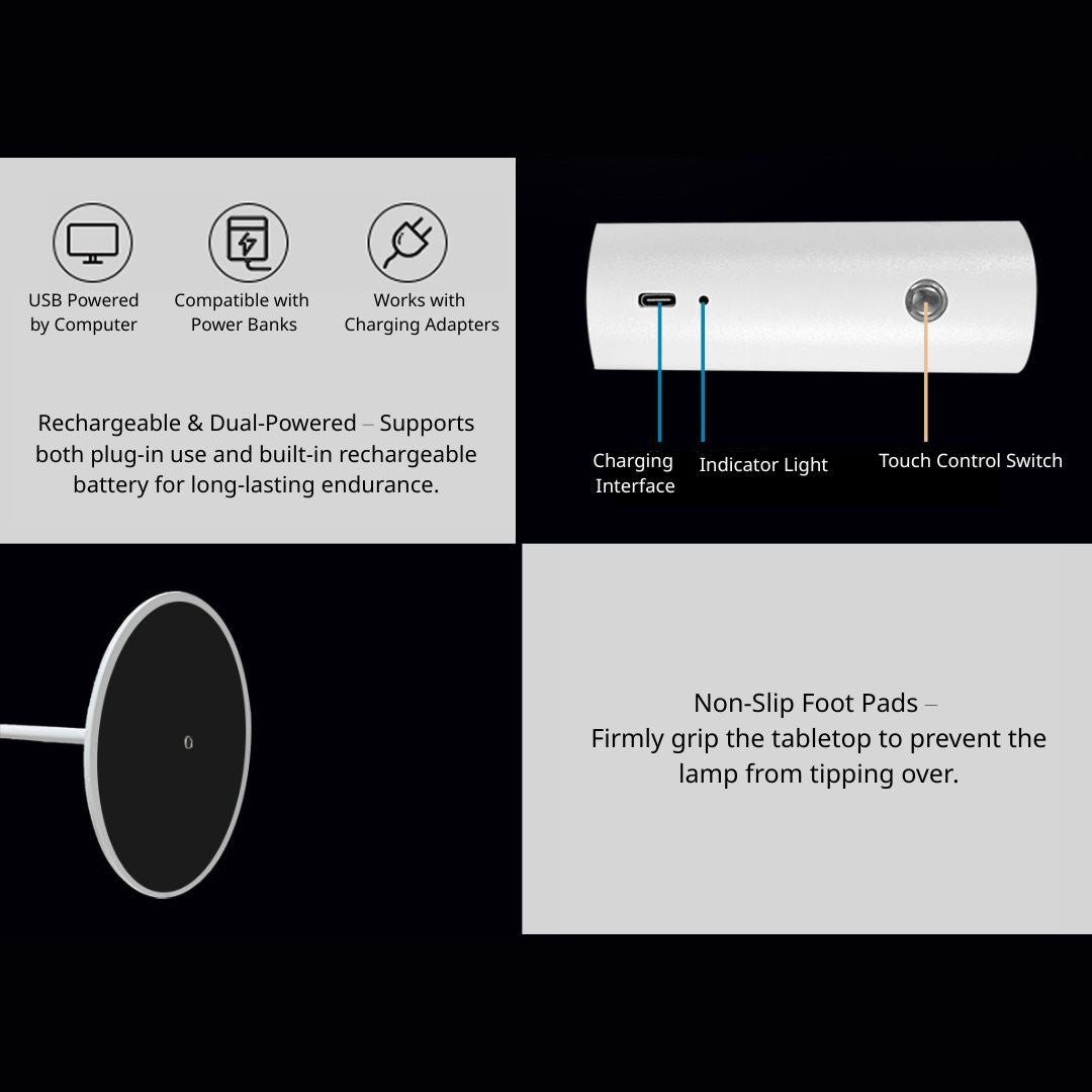 三合一夾子磁性燈