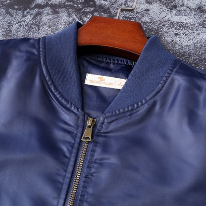 Solid-color Bomber Jacket