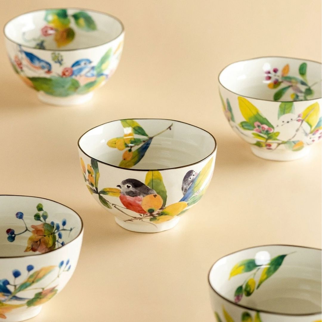 Hyakutori Rice Bowl Set