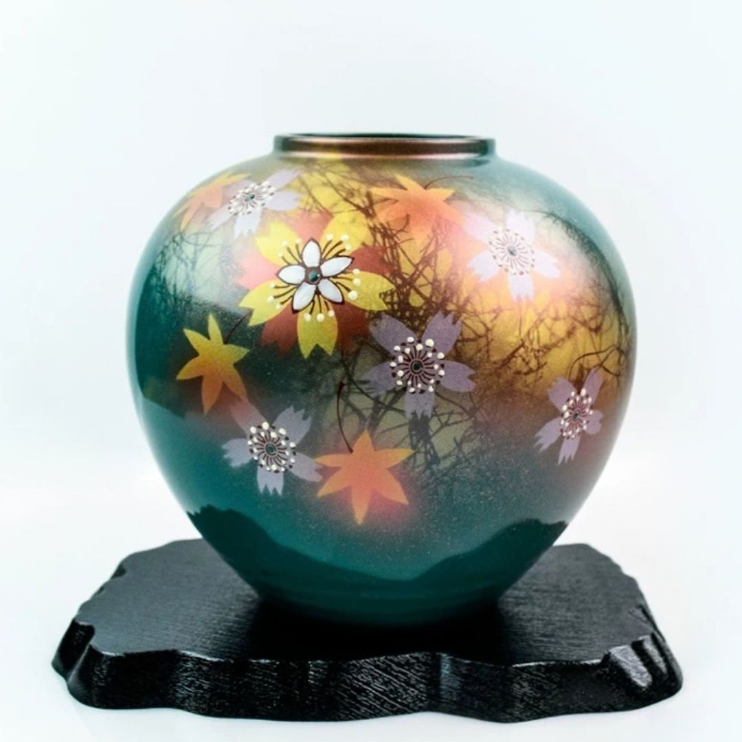 九谷焼 花舞 花瓶