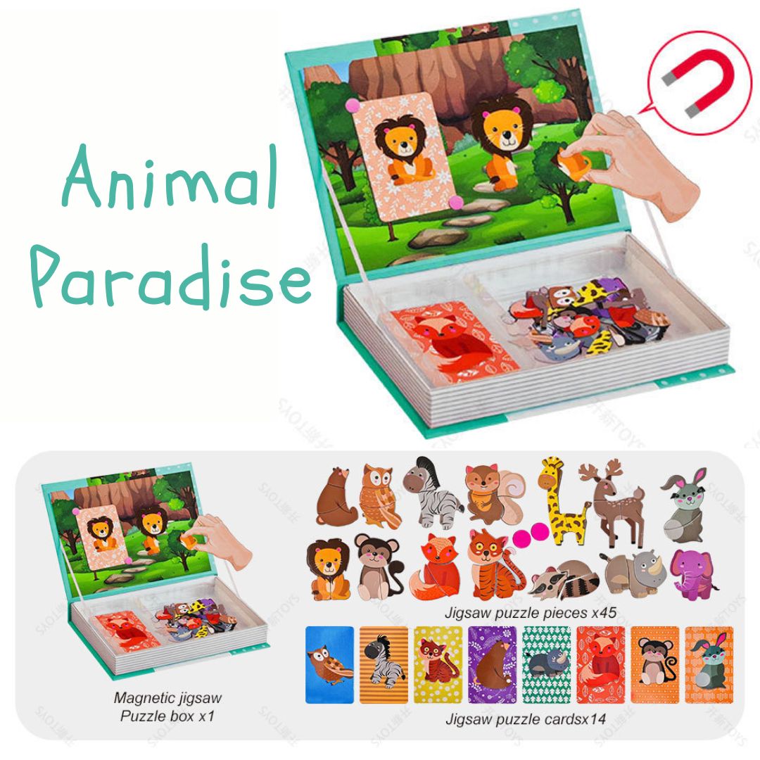 DIY 教育用磁気パズルブックおもちゃ