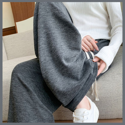 High-Waisted Loose Straight-Leg Casual Pants for Fall