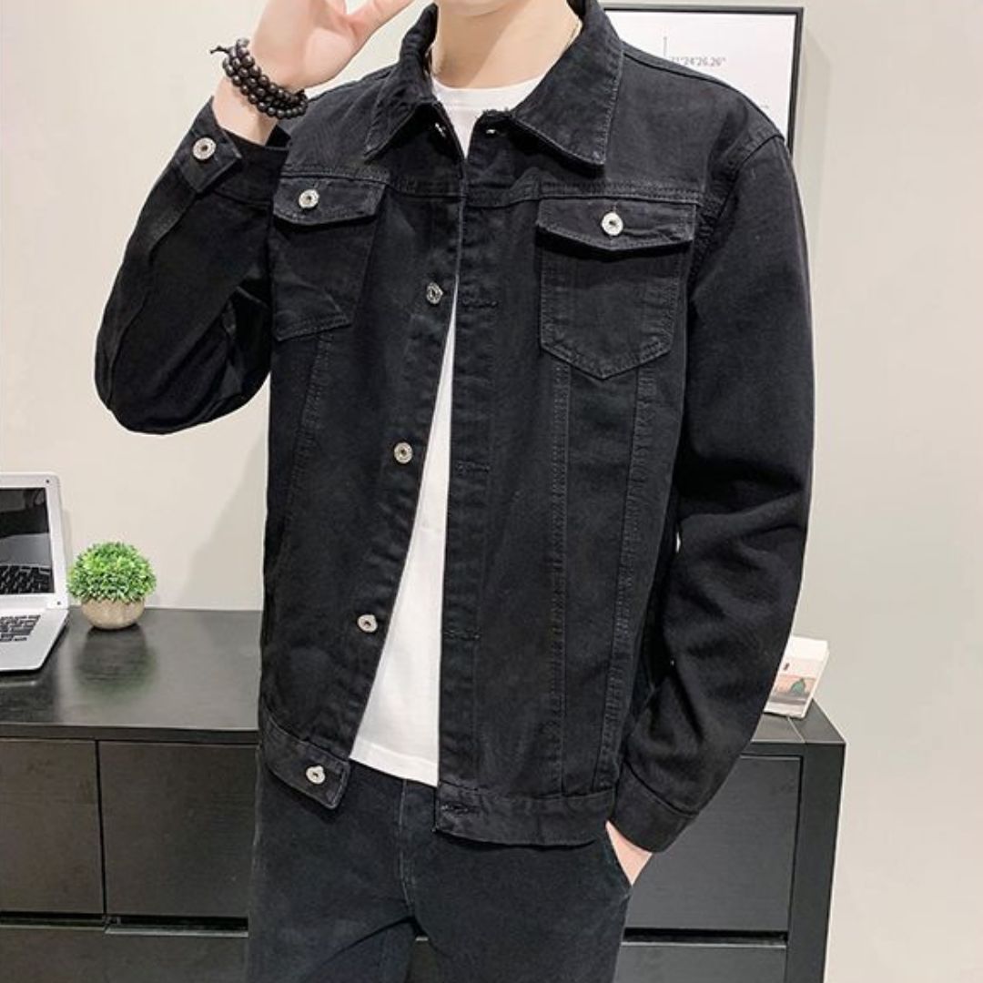 Men's slim-fit denim jacket