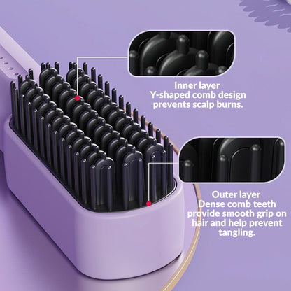ミニ充電式コードレスヘアアイロンコーム