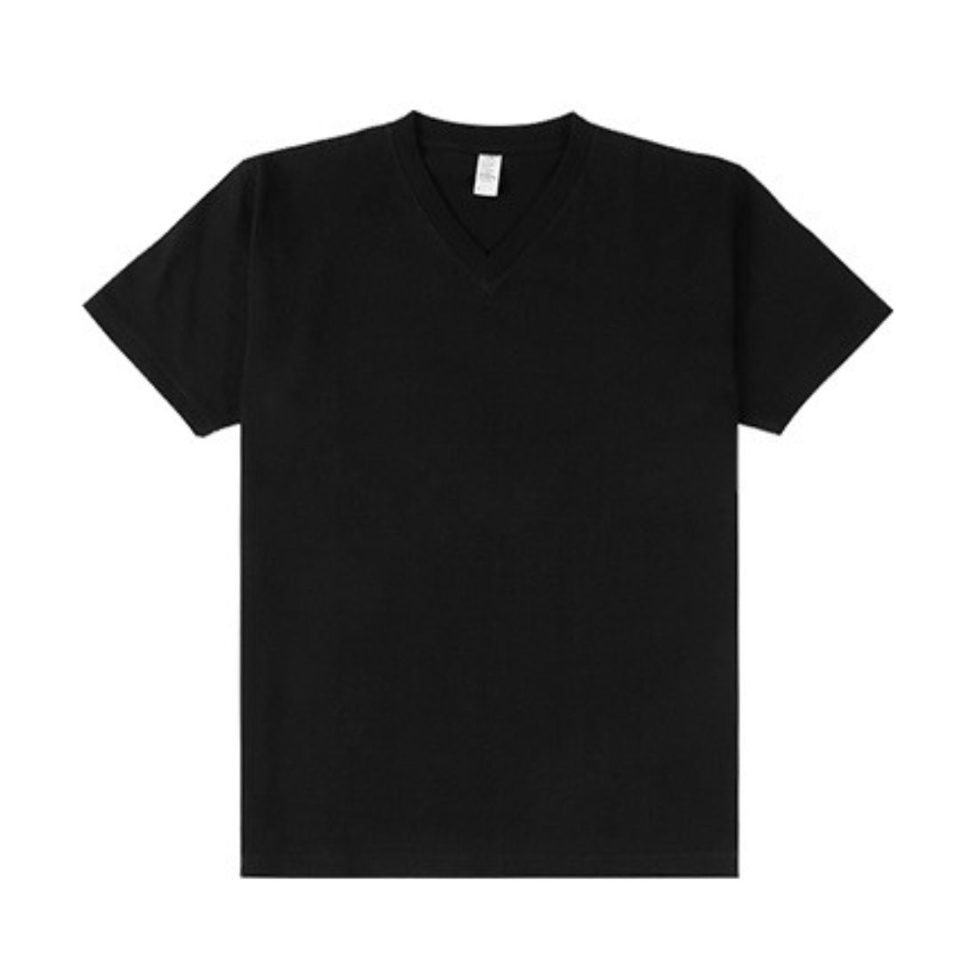 250g Pure Cotton V-Neck Short Sleeve T-Shirt (Min. 2 pcs)