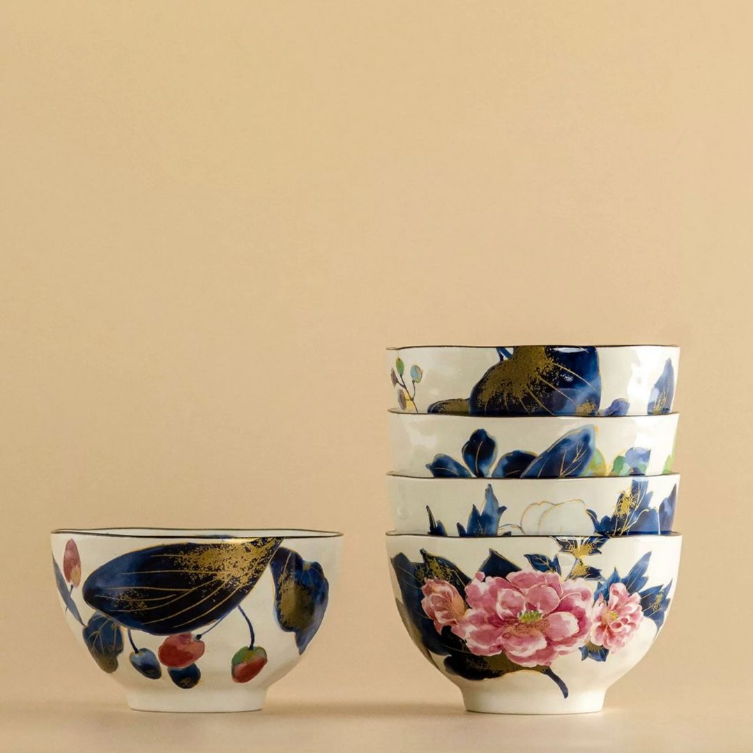 Hanachitose Rice Bowl Set