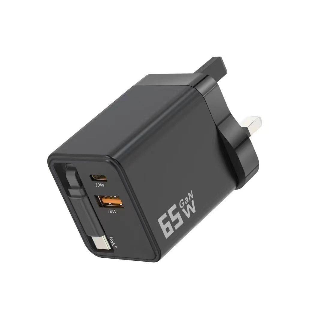 多功能伸縮線充電插頭