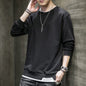 Men's Round-Neck Faux-Layered Sweatshirt