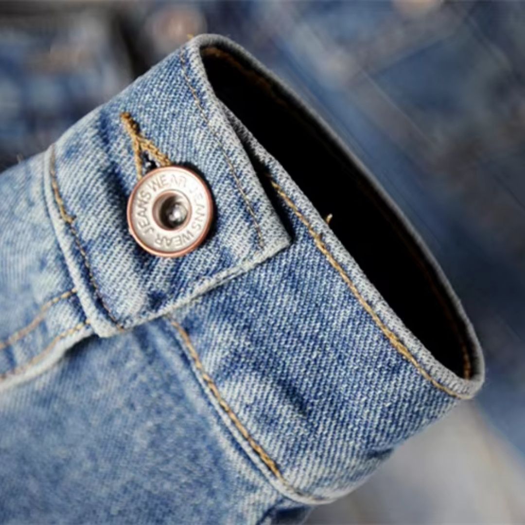 Round Neck Leisure Denim Jacket