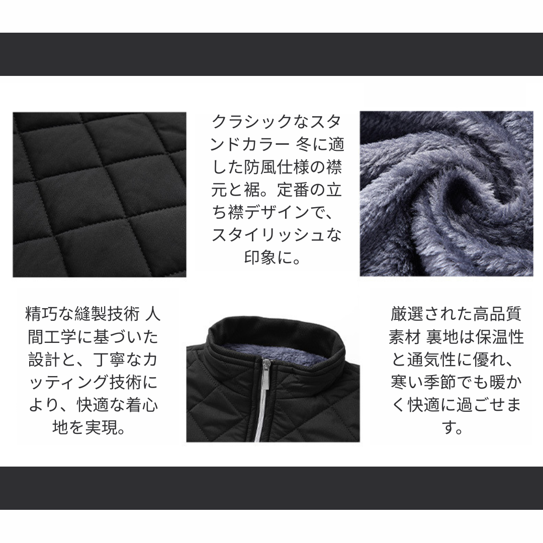 Men's Stand-Collar Casual Thermal Jacket