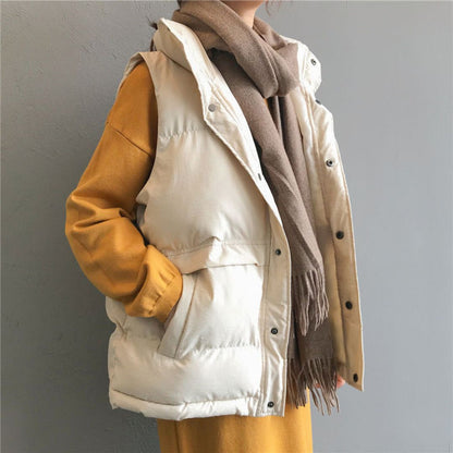 Japanese-style loose-fit quilted vest