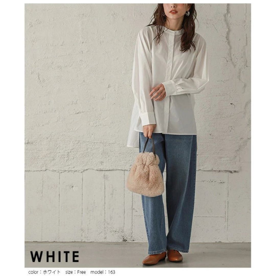 蝙蝠袖寬鬆立領開叉襯衣