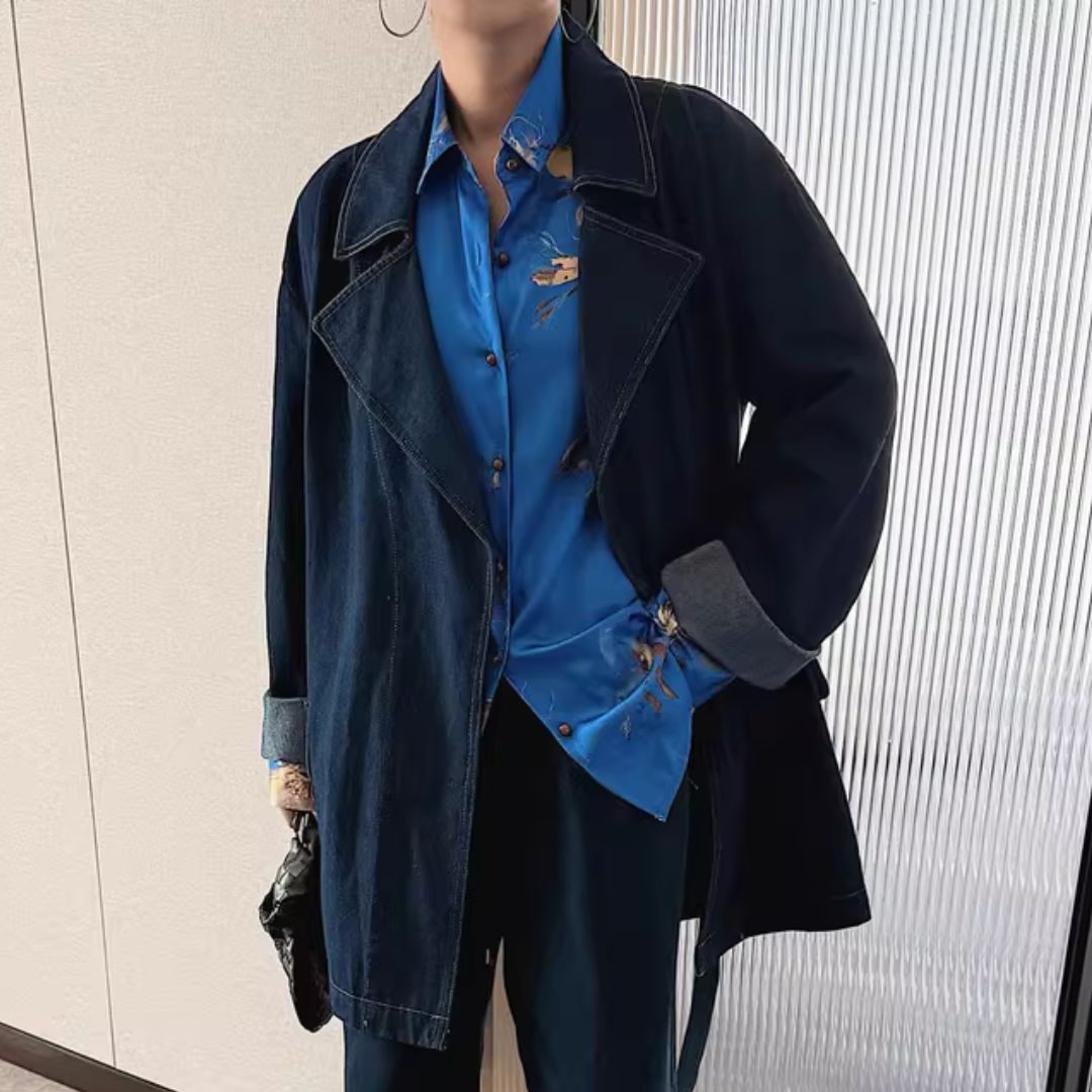 ファッション デニムウエストジャケット